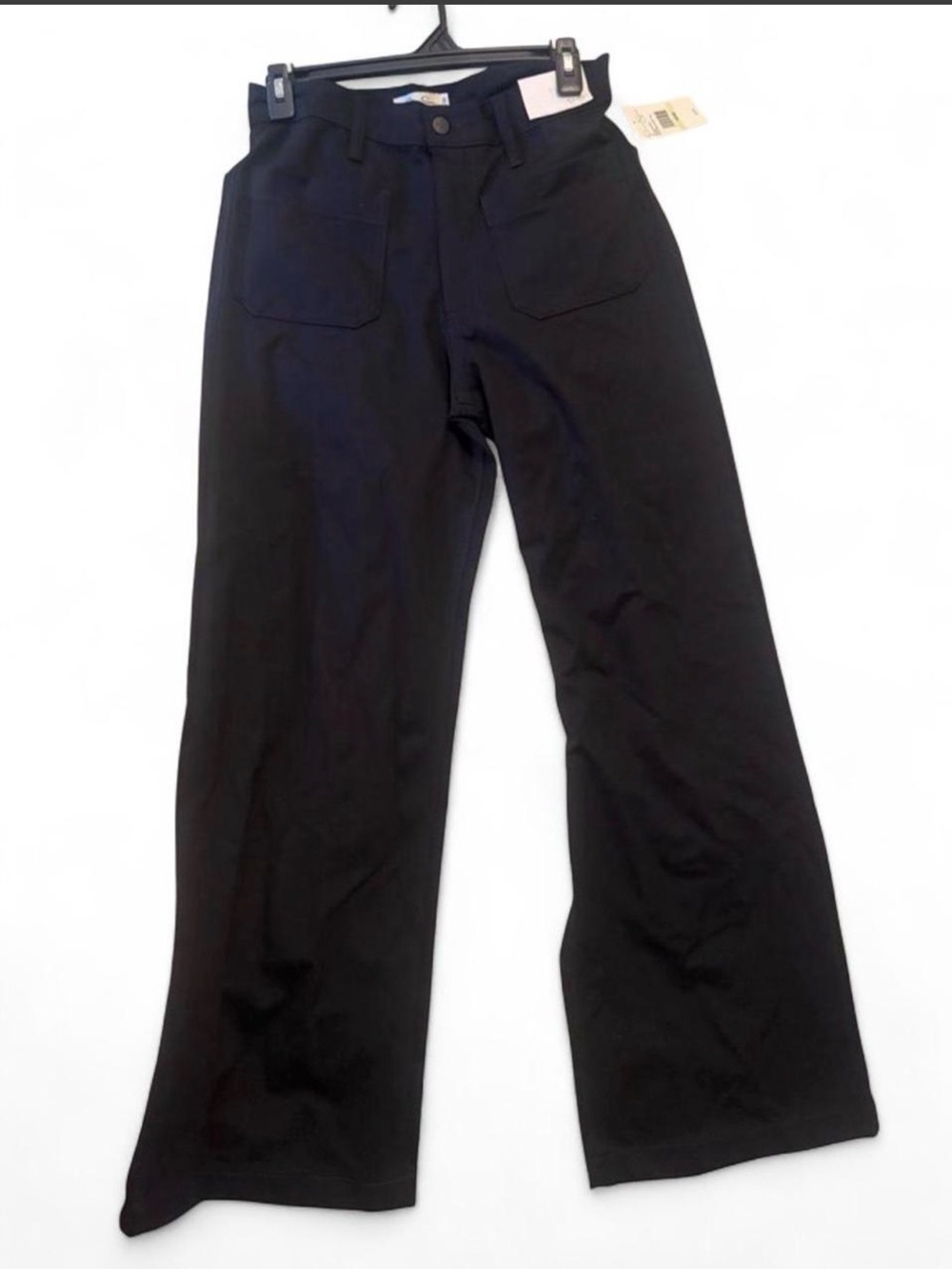 Jessica Simpson Black Wide-Leg Chinos
